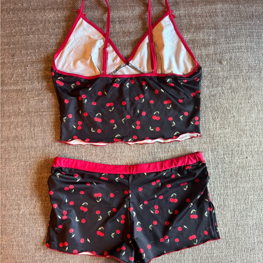 SHEIN Cherry Lingerie/Pajama Set - Picture 3 of 5